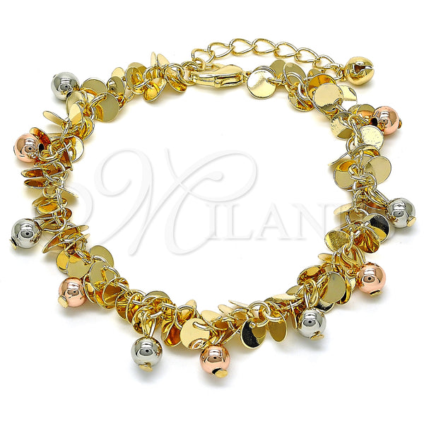 Gold Filled Bracelet — Charm Bracelet Ball and Rattle Charm Design Polished — main product view — SKU 132336 | Oro Laminado brazalete — Charm Bracelet Ball and Rattle Charm diseño pulido — SKU 132336
