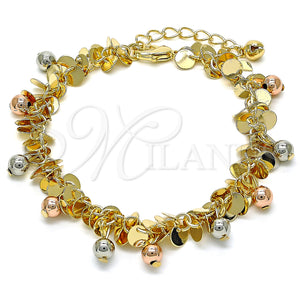 Gold Filled Bracelet — Charm Bracelet Ball and Rattle Charm Design Polished — main product view — SKU 132336 | Oro Laminado brazalete — Charm Bracelet Ball and Rattle Charm diseño pulido — SKU 132336