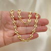 Oro Laminado Basic Necklace, Gold Filled Style Puff Mariner Design, Polished, Golden Finish, 04.63.1310.20 (Thickness, 20 Inches Length)