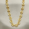 Oro Laminado Basic Necklace, Gold Filled Style Puff Mariner Design, Polished, Golden Finish, 04.63.1311.20 (08 MM Thickness, 20 Inches Length)
