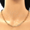 Oro Laminado Basic Necklace, Gold Filled Style Paperclip Design, Polished, Golden Finish, 04.63.1394.18 (Thickness, 18 Inches Length)