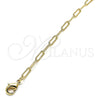 Oro Laminado Basic Bracelet, Gold Filled Style Paperclip Design, Polished, Golden Finish, 04.63.1396.07 (03 MM Thickness, 7 Inches Length)