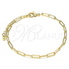 Oro Laminado Basic Bracelet, Gold Filled Style Paperclip Design, Polished, Golden Finish, 04.63.1396.07 (03 MM Thickness, 7 Inches Length)