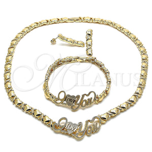 Gold Filled Ring — Necklace Bracelet and Earring Hugs and Kisses and — main product view — SKU 132487 | Oro Laminado anillo — Necklace Bracelet and Earring Hugs and Kisses and — SKU 132487