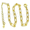 Oro Laminado Basic Bracelet, Gold Filled Style Paperclip Design, Polished, Golden Finish, 03.341.0049.07 (04 MM Thickness, 7 Inches Length)