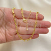 Oro Laminado Basic Necklace, Gold Filled Style Paperclip Design, Polished, Golden Finish, 03.341.0049.16 (04 MM Thickness, 16 Inches Length)