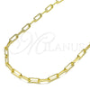 Oro Laminado Basic Necklace, Gold Filled Style Paperclip Design, Polished, Golden Finish, 03.341.0049.16 (04 MM Thickness, 16 Inches Length)