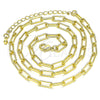Oro Laminado Basic Necklace, Gold Filled Style Paperclip Design, Polished, Golden Finish, 03.341.0049.16 (04 MM Thickness, 16 Inches Length)
