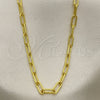 Oro Laminado Basic Necklace, Gold Filled Style Paperclip Design, Polished, Golden Finish, 03.341.0049.16 (04 MM Thickness, 16 Inches Length)