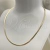 Oro Laminado Basic Necklace, Gold Filled Style Herringbone Design, Polished, Golden Finish, 04.213.0173.16 (03 MM Thickness, 16 Inches Length)