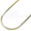 Oro Laminado Basic Necklace, Gold Filled Style Herringbone Design, Polished, Golden Finish, 04.213.0173.16 (03 MM Thickness, 16 Inches Length)