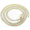 Oro Laminado Basic Necklace, Gold Filled Style Herringbone Design, Polished, Golden Finish, 04.213.0173.16 (03 MM Thickness, 16 Inches Length)