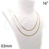 Oro Laminado Basic Necklace, Gold Filled Style Herringbone Design, Polished, Golden Finish, 04.213.0173.16 (03 MM Thickness, 16 Inches Length)