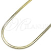 Oro Laminado Basic Necklace, Gold Filled Style Herringbone Design, Polished, Golden Finish, 04.213.0173.18 (03 MM Thickness, 18 Inches Length)
