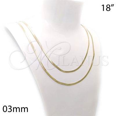Gold Filled Gold-Filled Herringbone Necklace 04.213.0173.18 for wholesale, main product view