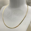 Oro Laminado Basic Necklace, Gold Filled Style Herringbone Design, Polished, Golden Finish, 04.213.0173.20 (03 MM Thickness, 20 Inches Length)