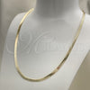 Oro Laminado Basic Necklace, Gold Filled Style Herringbone Design, Polished, Golden Finish, 04.213.0174.16 (04 MM Thickness, 16 Inches Length)