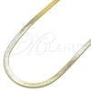 Oro Laminado Basic Necklace, Gold Filled Style Herringbone Design, Polished, Golden Finish, 04.213.0174.18 (04 MM Thickness, 18 Inches Length)