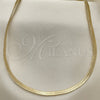 Oro Laminado Basic Necklace, Gold Filled Style Herringbone Design, Polished, Golden Finish, 04.213.0174.18 (04 MM Thickness, 18 Inches Length)