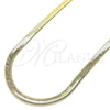 Oro Laminado Basic Necklace, Gold Filled Style Herringbone Design, Polished, Golden Finish, 04.213.0175.16 (05 MM Thickness, 16 Inches Length)