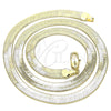 Oro Laminado Basic Necklace, Gold Filled Style Herringbone Design, Polished, Golden Finish, 04.213.0175.16 (05 MM Thickness, 16 Inches Length)