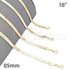 Oro Laminado Basic Necklace, Gold Filled Style Herringbone Design, Polished, Golden Finish, 04.213.0175.16 (05 MM Thickness, 16 Inches Length)
