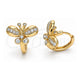 Argolla Huggie 02.26.0292.15 Oro Laminado, Diseño de Mariposa, con Zirconia Cubica Blanca, Pulido, Tono Dorado