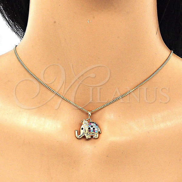 Gold Filled Ring — Earring and Pendant Adult Set Elephant and Crown — alternate product view — SKU 132539 | Oro Laminado anillo — Earring and Pendant Adult Set Elephant and Crown — SKU 132539