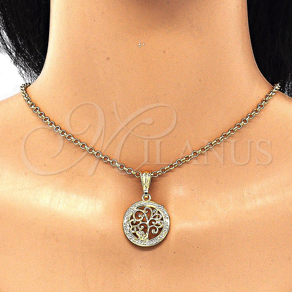 Gold Filled Pendant — Fancy Pendant Tree and Heart Design Polished 05. — alternate product view — SKU 132560 | Oro Laminado dije — elegante Pendant Tree and corazón diseño pulido 05. — SKU 132560