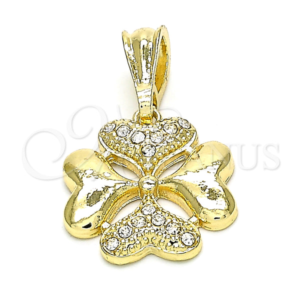 Gold Filled Pendant — Fancy Pendant Heart Design with White Crystal Polished — main product view — SKU 132570 | Oro Laminado dije — elegante Pendant corazón diseño with cristal blanco pulido — SKU 132570