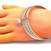 Oro Laminado Semanario Bangle, Gold Filled Style Elephant Design, Polished, Tricolor, 07.253.0001.06 (02 MM Thickness, Size 6 (2.75 Diameter))