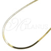 Oro Laminado Basic Necklace, Gold Filled Style Herringbone Design, Polished, Golden Finish, 04.213.0176.16 (02 MM Thickness, 16 Inches Length)