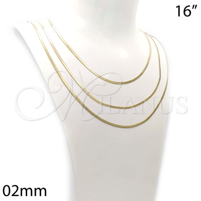 Gold-Filled Herringbone Necklace 04.213.0176.16 — main product image — SKU 132663 | Collar de Oro Laminado 04.213.0176.16 — imagen principal del producto — SKU 132663