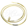Oro Laminado Basic Necklace, Gold Filled Style Herringbone Design, Polished, Golden Finish, 04.213.0176.20 (02 MM Thickness, 20 Inches Length)