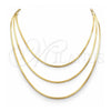 Oro Laminado Basic Necklace, Gold Filled Style Herringbone Design, Polished, Golden Finish, 04.213.0176.20 (02 MM Thickness, 20 Inches Length)