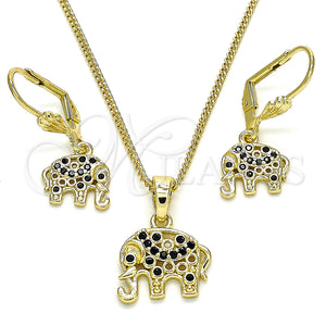 Gold Filled Ring — Earring and Pendant Adult Set Elephant Design with — main product view — SKU 132675 | Oro Laminado anillo — Earring and Pendant Adult Set Elephant diseño with — SKU 132675