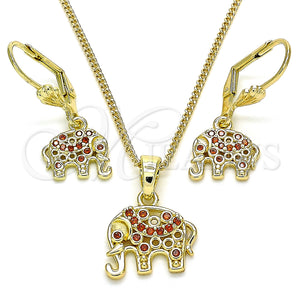 Gold Filled Ring — Earring and Pendant Adult Set Elephant Design with — main product view — SKU 132676 | Oro Laminado anillo — Earring and Pendant Adult Set Elephant diseño with — SKU 132676