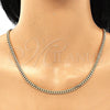 Oro Laminado Basic Necklace, Gold Filled Style Miami Cuban Design, Polished, Golden Finish, 04.63.1397.30 (04 MM Thickness, 30 Inches Length)