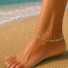 Oro Laminado Basic Anklet, Gold Filled Style Miami Cuban Design, Polished, Golden Finish, 04.63.1398.10 (160 Gauge, 06 MM Thickness, 10 Inches Length)