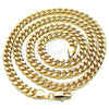 Oro Laminado Basic Necklace, Gold Filled Style Miami Cuban Design, Polished, Golden Finish, 04.63.1398.20 (160 Gauge, 06 MM Thickness, 20 Inches Length)