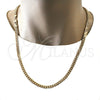 Oro Laminado Basic Necklace, Gold Filled Style Miami Cuban Design, Polished, Golden Finish, 04.63.1398.24 (160 Gauge, 06 MM Thickness, 24 Inches Length)