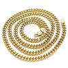Oro Laminado Basic Necklace, Gold Filled Style Miami Cuban Design, Polished, Golden Finish, 04.63.1398.30 (06 MM Thickness, 30 Inches Length)