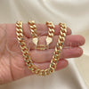 Oro Laminado Basic Necklace, Gold Filled Style Miami Cuban Design, Polished, Golden Finish, 04.63.1399.30 (08 MM Thickness, 30 Inches Length)