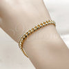 Oro Laminado Basic Bracelet, Gold Filled Style Miami Cuban Design, Polished, Golden Finish, 04.63.1400.07 (160 Gauge, 06 MM Thickness, 8 Inches Length)