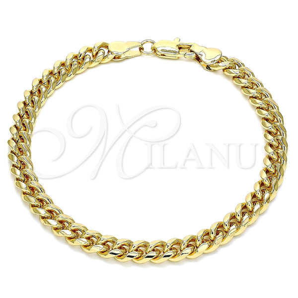 Gold Filled Bracelet — Basic Bracelet Miami Cuban Design Polished 04.63. Gauge — main product view — SKU 132722 | Oro Laminado brazalete — básico Bracelet Miami Cuban diseño pulido 04.63. Gauge — SKU 132722
