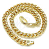 Oro Laminado Basic Anklet, Gold Filled Style Miami Cuban Design, Polished, Golden Finish, 04.63.1400.10 (160 Gauge, 06 MM Thickness, 10 Inches Length)
