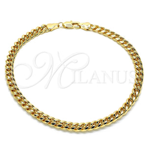 Gold Filled Anklet — Basic Anklet Miami Cuban Design Polished 04.63. Gauge — main product view — SKU 132723 | Oro Laminado tobillera — básico Anklet Miami Cuban diseño pulido 04.63. Gauge — SKU 132723