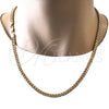 Oro Laminado Basic Necklace, Gold Filled Style Miami Cuban Design, Polished, Golden Finish, 04.63.1400.22 (160 Gauge, 06 MM Thickness, 22 Inches Length)