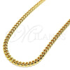 Oro Laminado Basic Necklace, Gold Filled Style Miami Cuban Design, Polished, Golden Finish, 04.63.1400.22 (160 Gauge, 06 MM Thickness, 22 Inches Length)