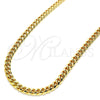 Oro Laminado Basic Necklace, Gold Filled Style Miami Cuban Design, Polished, Golden Finish, 04.63.1400.30 (160 Gauge, 06 MM Thickness, 30 Inches Length)